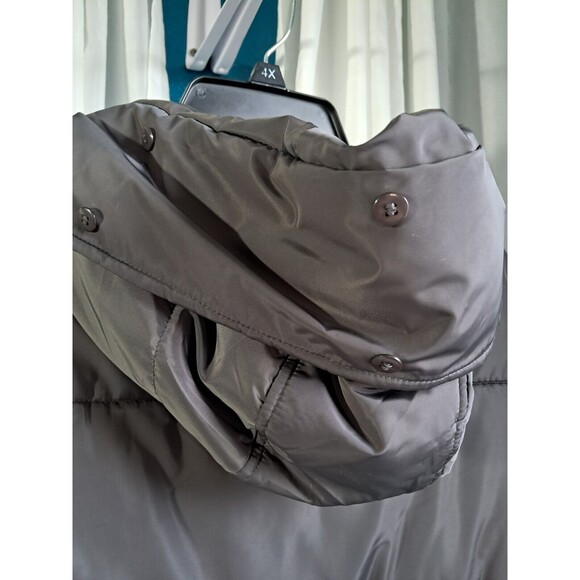 Women's Grey Hooded Puffer Jacket Size Large French Connection Gray - Picture 4 of 14